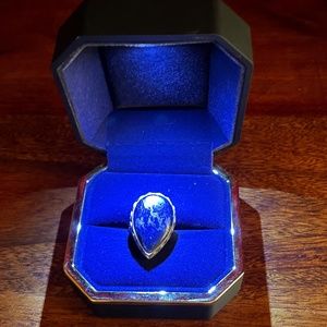 Black Marble Stone Ring